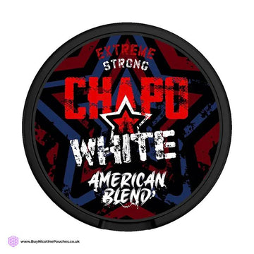 American Blend Danger Strong Nicotine Pouches by Chapo White