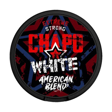 American Blend Danger Strong Nicotine Pouches by Chapo White