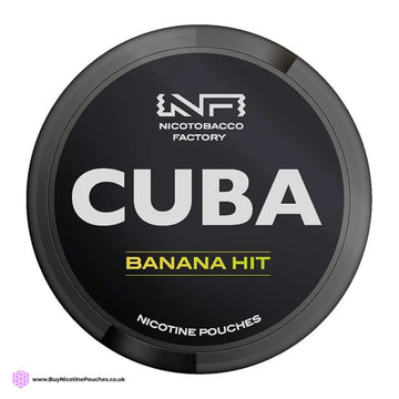 Banana Hit Black Nicotine Pouches by Cuba