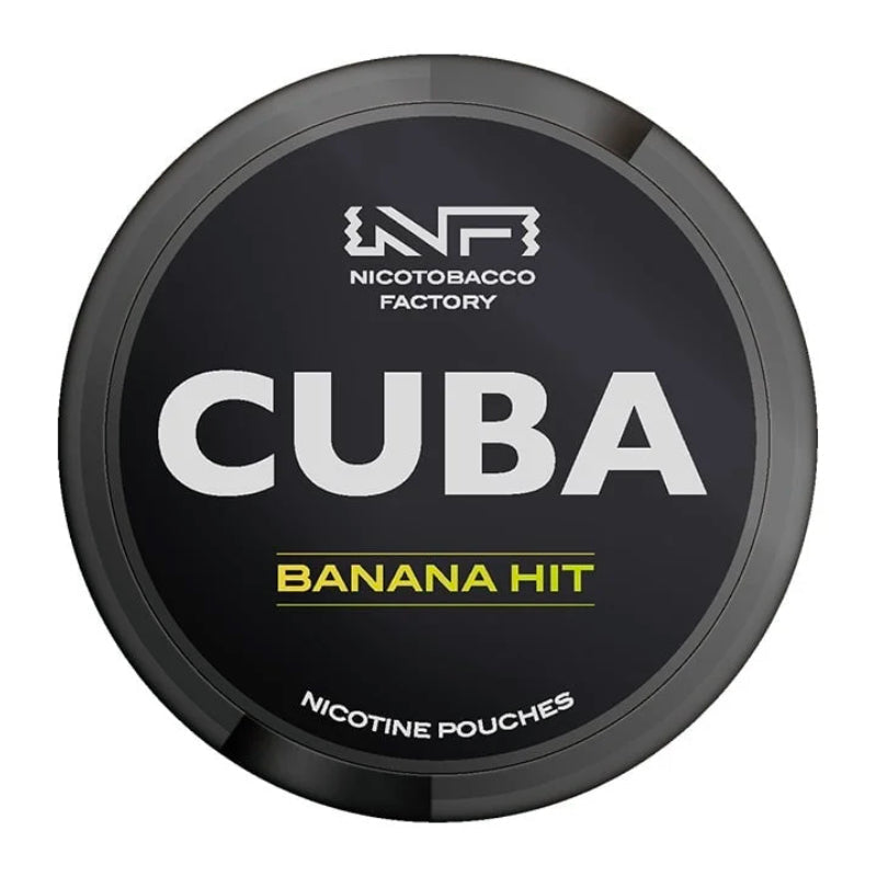 Banana Hit Black Nicotine Pouches by Cuba