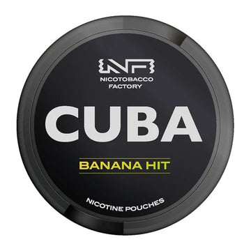 Banana Hit Black Nicotine Pouches by Cuba