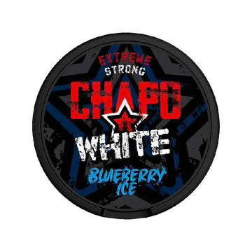 Blueberry Ice Strong Nicotine Pouches by Chapo White