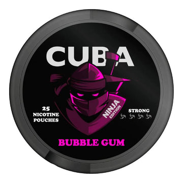 Bubblegum Ninja Black Nicotine Pouches by Cuba