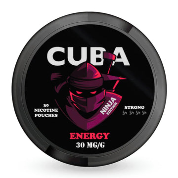 Energy Ninja Black Nicotine Pouches by Cuba