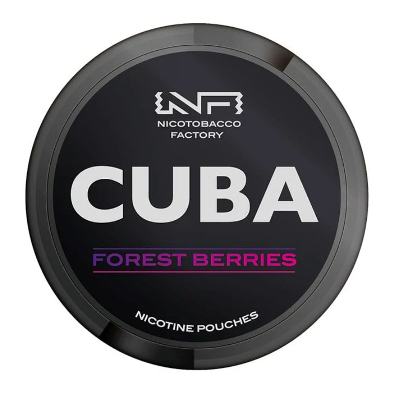 Forest Berries Black Nicotine Pouches by Cuba