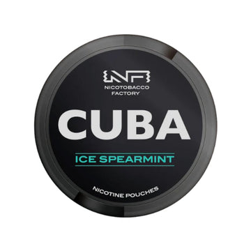 Ice Spearmint Black Nicotine Pouches by Cuba