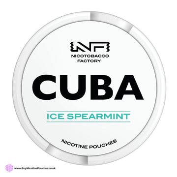 Ice Spearmint White Nicotine Pouches by Cuba