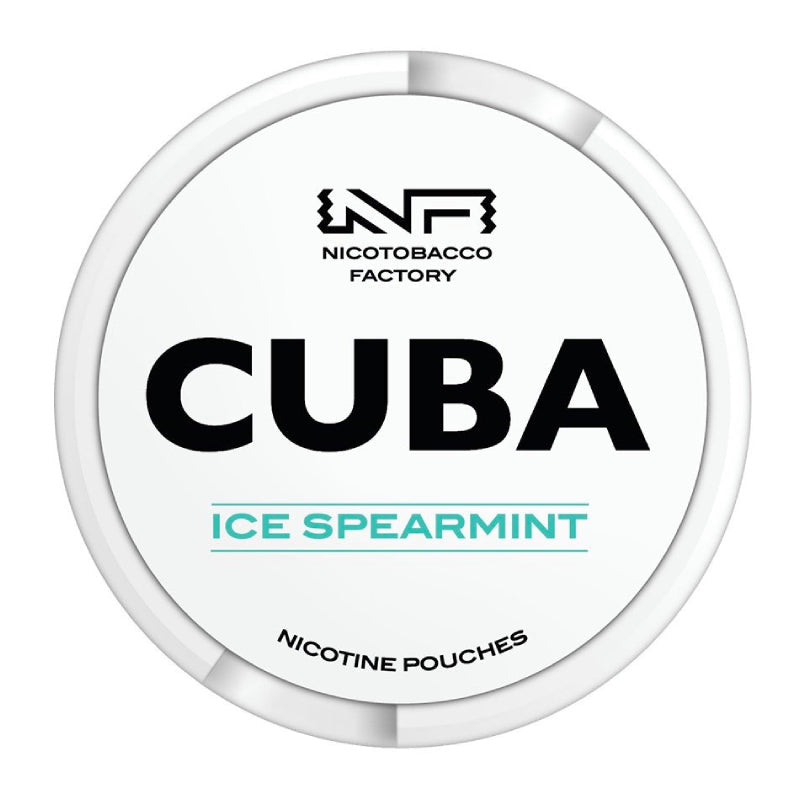 Ice Spearmint White Nicotine Pouches by Cuba