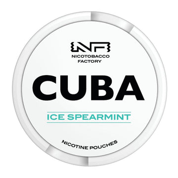 Ice Spearmint White Nicotine Pouches by Cuba