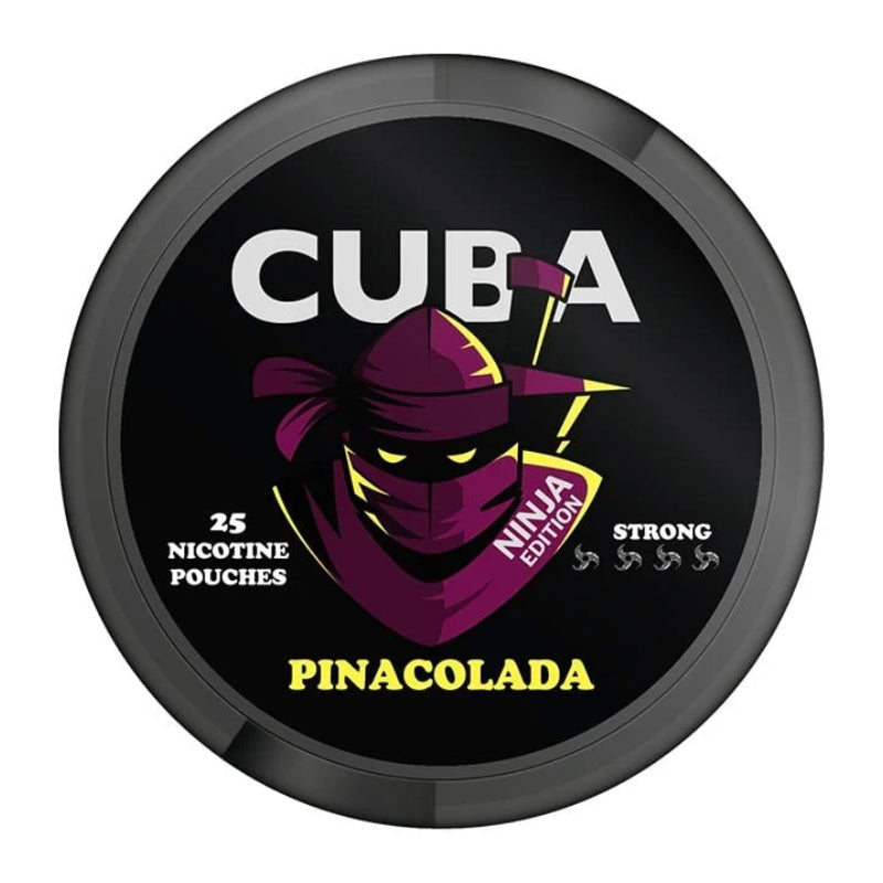 Pina Colada Ninja Black Nicotine Pouches by Cuba