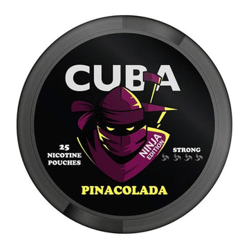 Pina Colada Ninja Black Nicotine Pouches by Cuba