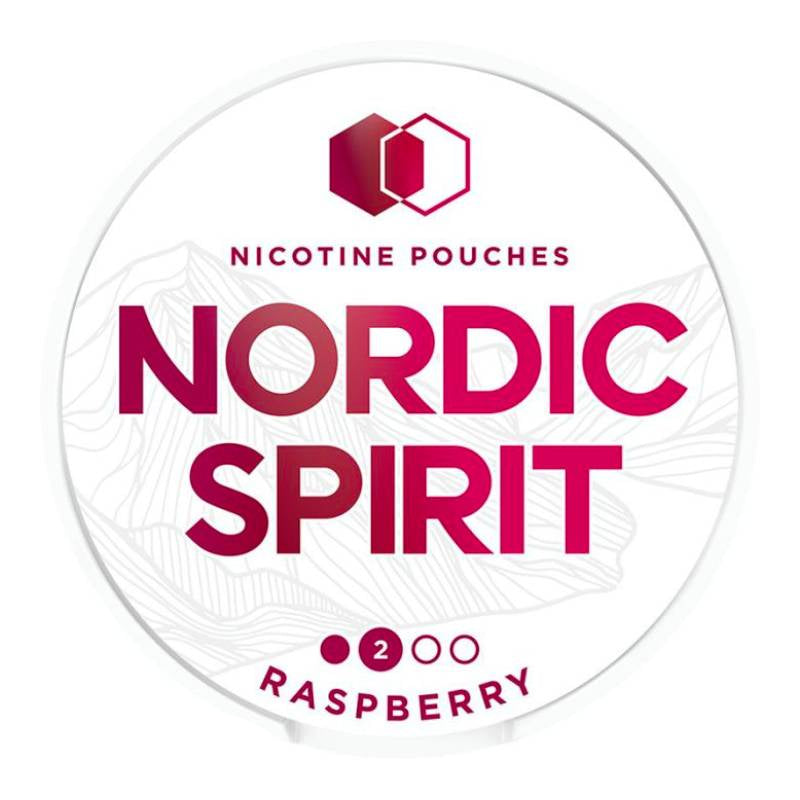 Raspberry 2 Dots Nicotine Pouches by Nordic Spirit