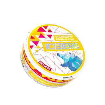 Strawberry Banana Gum Extreme Nicotine Pouches by Iceberg