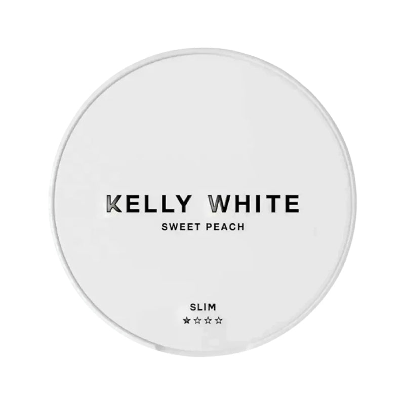 Sweet Peach Slim Nicotine Pouches by Kelly White