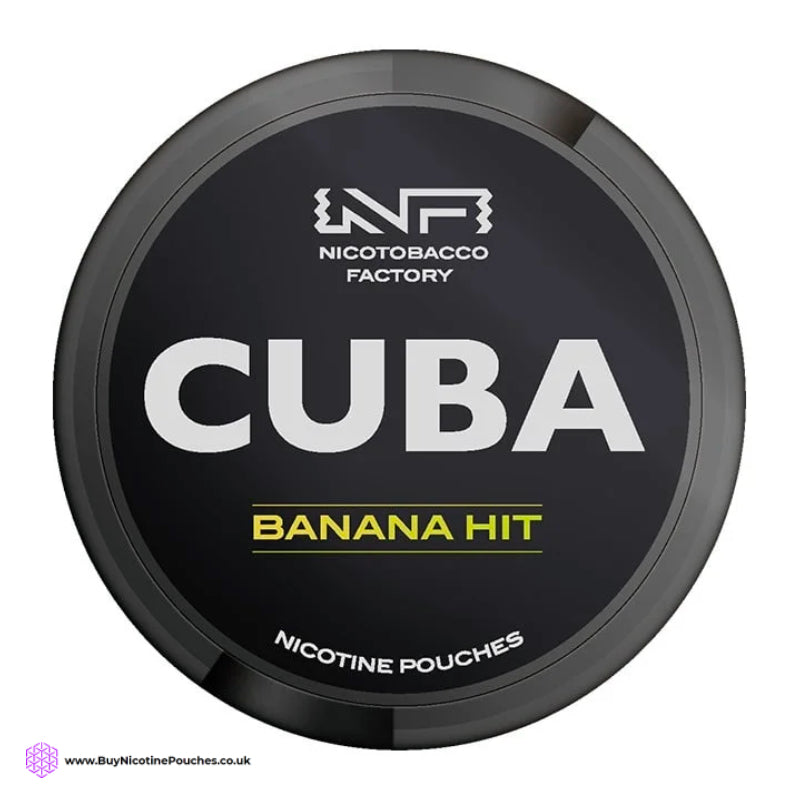 Banana Hit Black Nicotine Pouches by Cuba