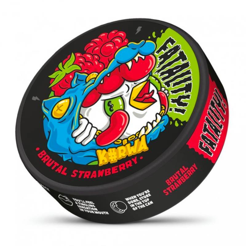 Brutal Strawberry Fatality Nicotine Pouches by KURWA