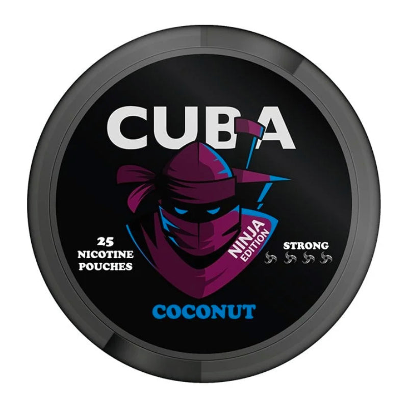 Coconut Ninja Black Nicotine Pouches by Cuba