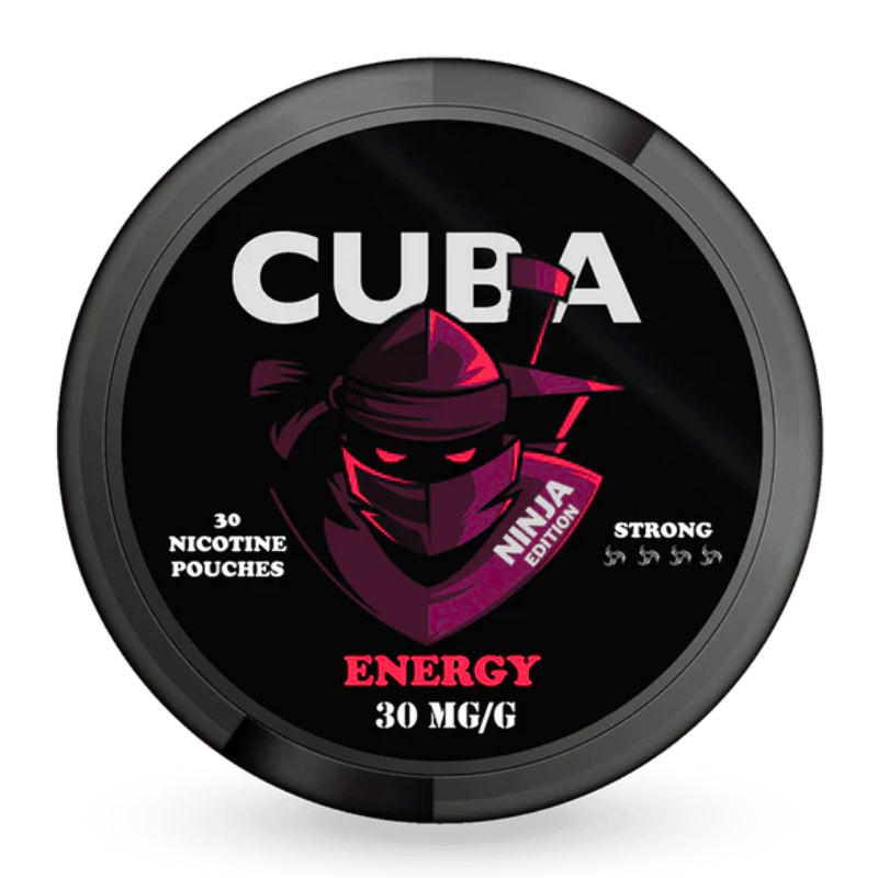 Energy Ninja Black Nicotine Pouches by Cuba