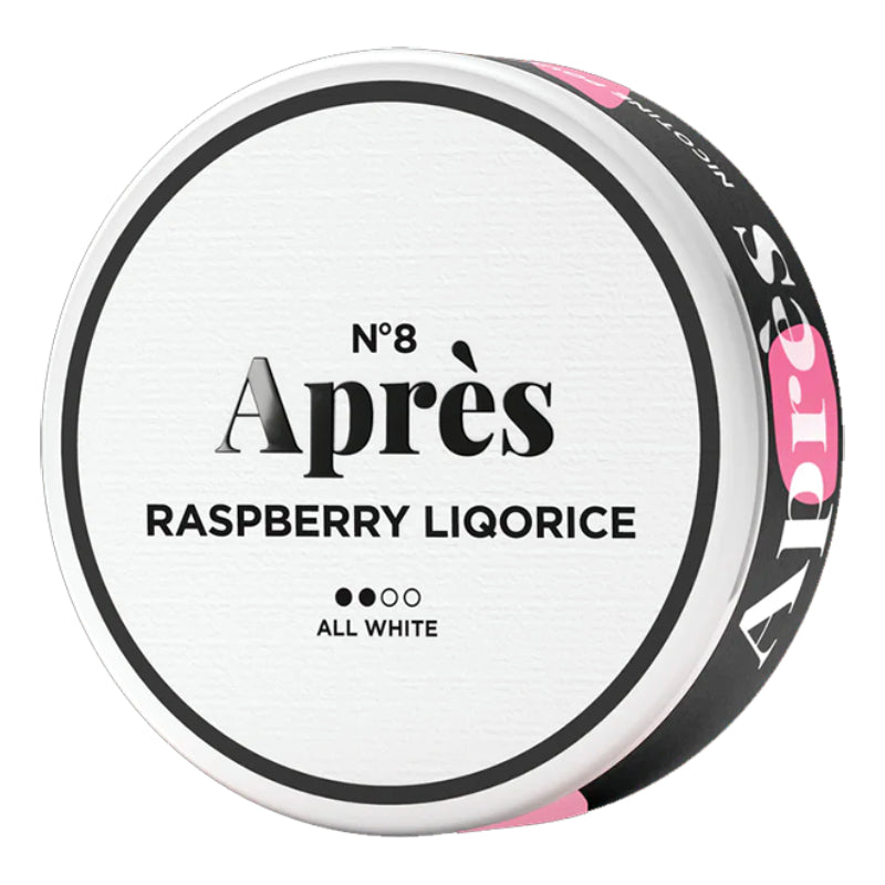 Raspberry Liqorice Nicotine Pouches by Après