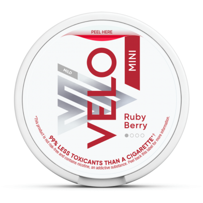 Ruby Berry Mini Nicotine Pouches by Velo