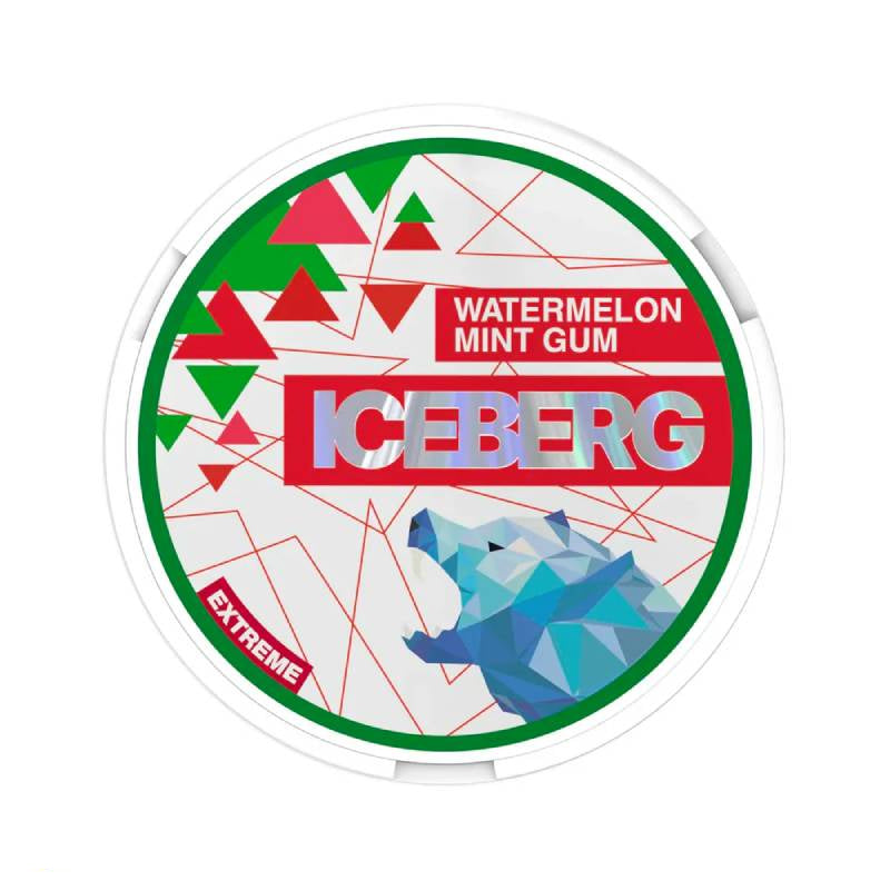 Watermelon Mint Gum Nicotine Pouches by Iceberg
