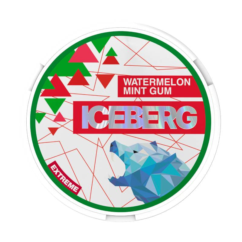 Watermelon Mint Gum Nicotine Pouches by Iceberg