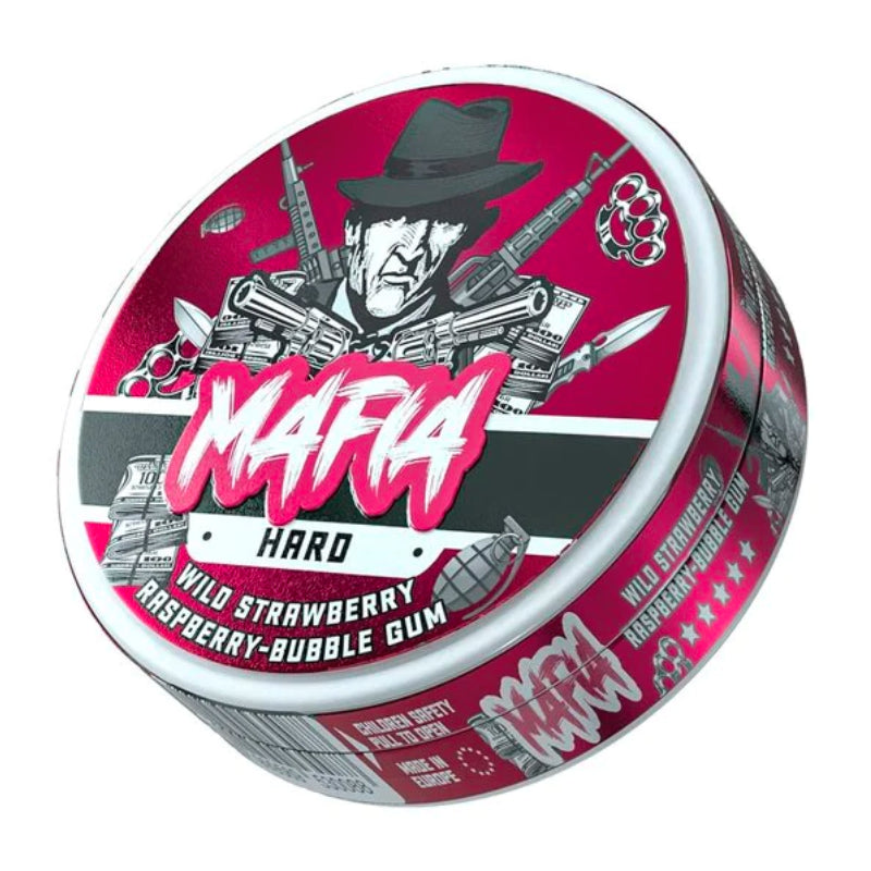 Wild Strawberry Raspberry Bubblegum Mafia Nicotine Pouches by KURWA
